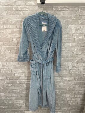 Midnight by Carole Hochman Plush Light Blue Robe
